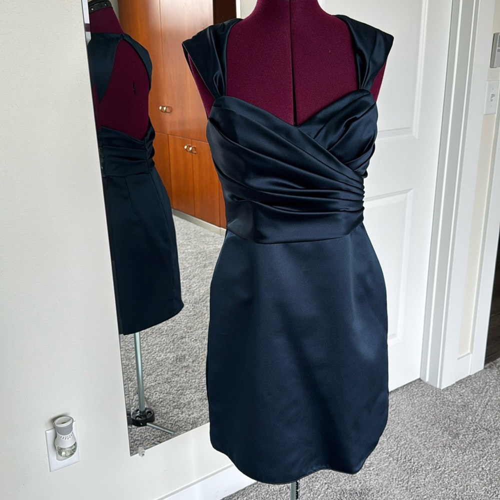 Watters & Watters Navy Cocktail Dress